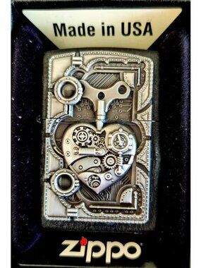Steampunk Heart 3D Emblem Zippo Lighter